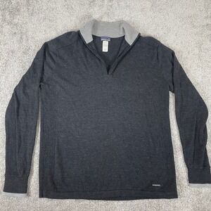 Patagonia Merino Wool Quarter Zip Sweater Mens Extra Large *Missing Zipper